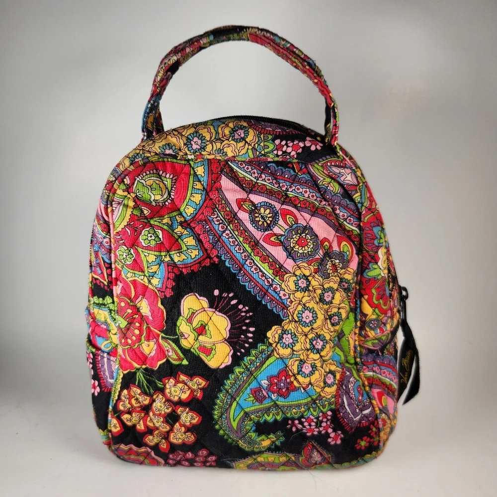 VERA BRADLEY Lunch Bunch Bag Floral Zip Close Pockets Multicolor - Picture 3 of 11